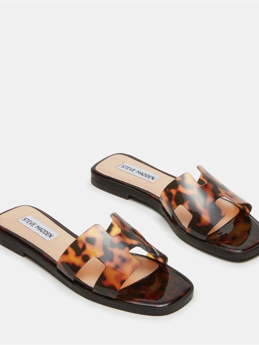 Tortoiseshell Slide Sandals - Picture 2 of 2